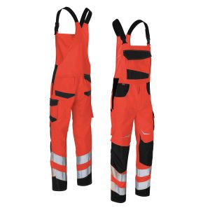 Kübler® REFLECTIQ Latzhose | Warnschutz Klasse 2 | warnrot